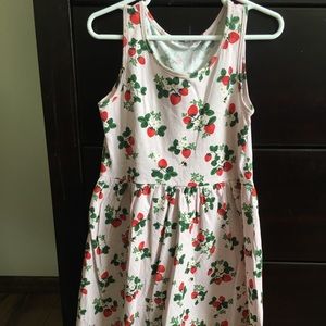 Girl’s H&M Strawberry and Bee Tank Dress on Pink